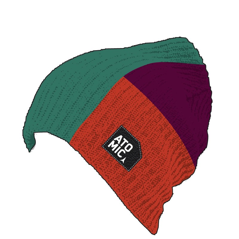 Atomic Color Flag Beanie Red/Purple/Green