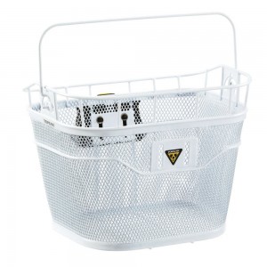 Topeak Basket Front White with e-bike compatible Fixer 3e