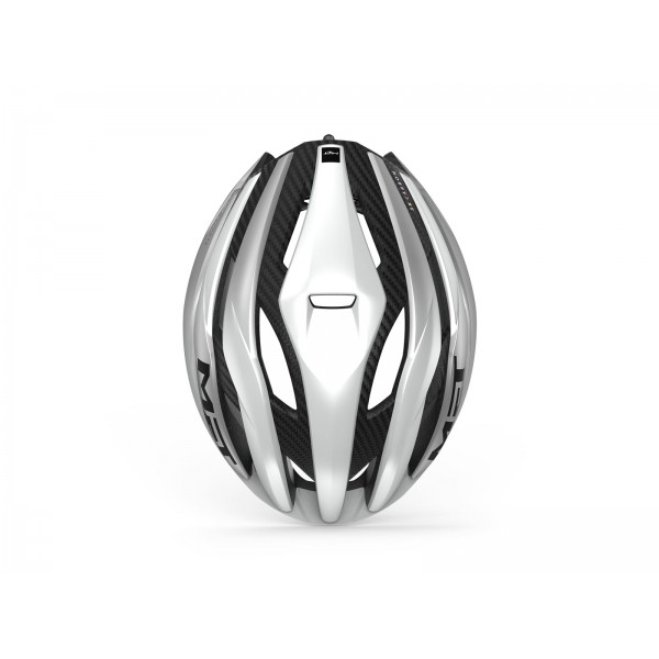 Kask rowerowy Met Trenta 3K Carbon MIPS Air biało-srebrny metalik/mat